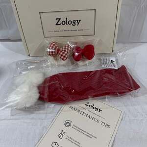 Zology Red Holiday Pet Scarf and Bow Set - New in Box sm